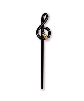 Svinčnik z radirko - violinski ključ črn