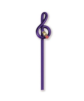 Svinčnik z radirko - violinski ključ vijoličen
