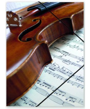 Mapa z elastiko/potiskano A4 violina